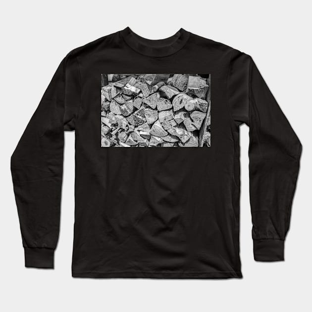 Stacked firewood Long Sleeve T-Shirt by yackers1